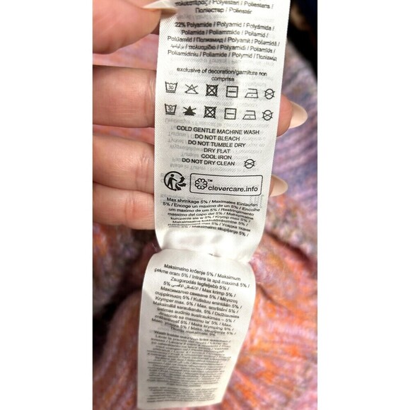 Vero Moda Pink Pastel Chunky Knit Sweater Striped Retro Y2K Preppy Womens Size M - Picture 5 of 10